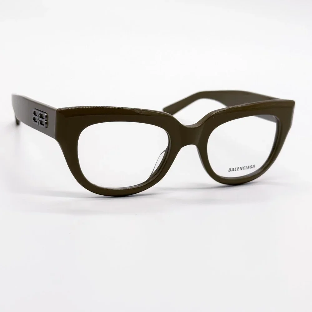 NEW BALENCIAGA BB0239O 004 BROWN CAT EYE WOMEN EYEGLASSES